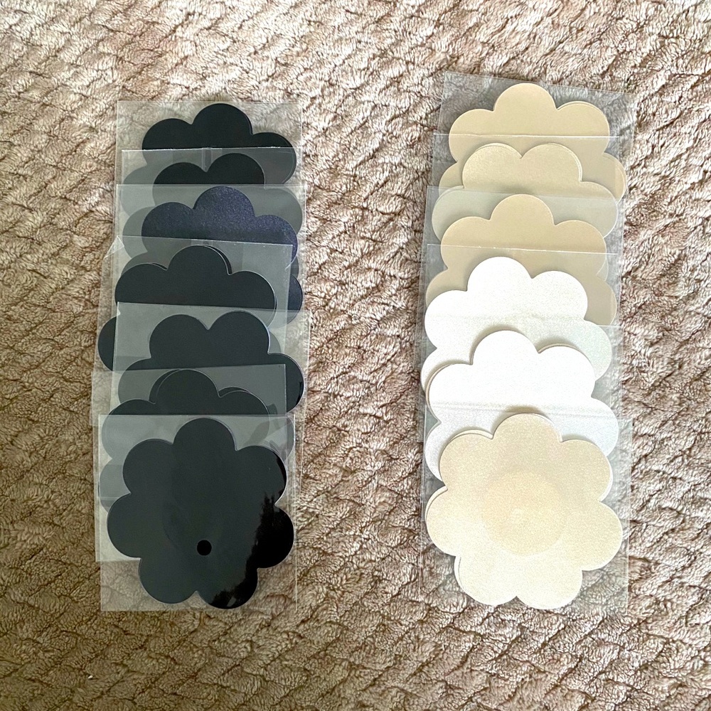 7 Black & 6 Beige Nipple Covers